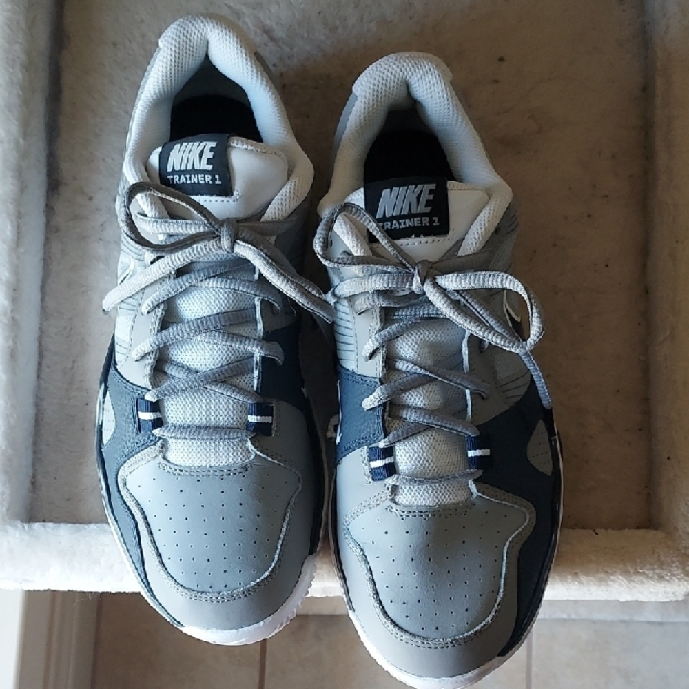 Nike Trainer 1 Gray and Blue Athletic Shoes Size 10 - Picture 7 of 8